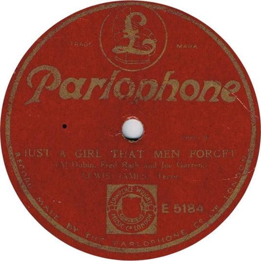 Lewis James : Just A Girl That Men Forget / Mammy's Little Silver Lining (Shellac, 10")