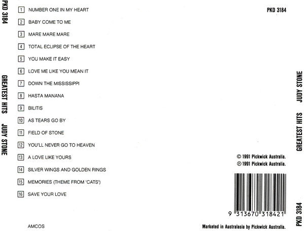 Judy Stone : Greatest Hits (CD, Comp)