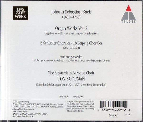 Johann Sebastian Bach : Organ Works Vol. 2 (2xCD)