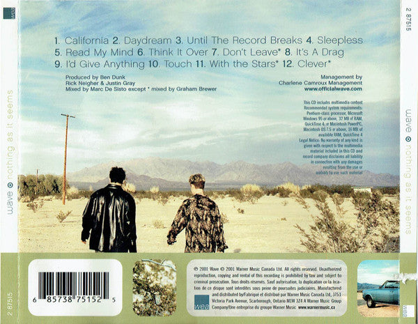 Wave (6) : Nothing As It Seems (CD, Album, Enh)
