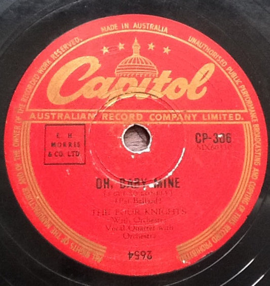 The Four Knights : Oh, Baby Mine / I Couldn't Stay Away From You (Shellac, 10")