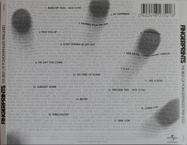 Powderfinger : Fingerprints (The Best Of Powderfinger 1994-2000) (CD, Comp)