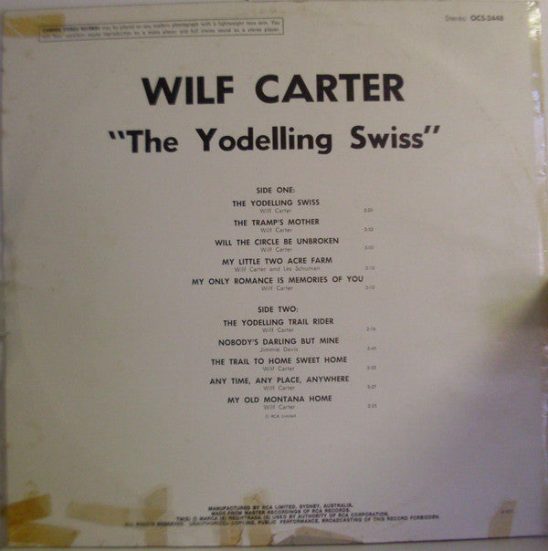 Wilf Carter : The Yodelling Swiss (LP)