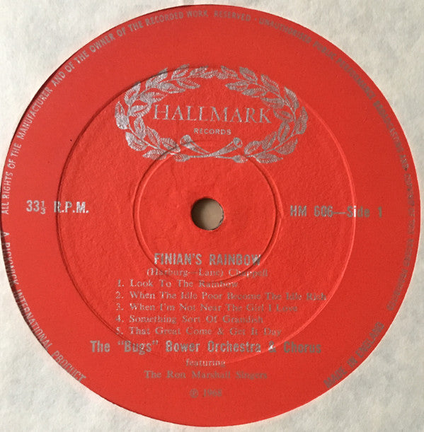 "Bugs" Bower's Orchestra Featuring The Ron Marshall Singers : Finians Rainbow (LP, Album)