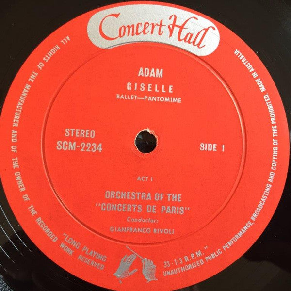 Adolphe C. Adam, Orchestre Des Concerts De Paris, Gianfranco Rivoli : Giselle (LP)