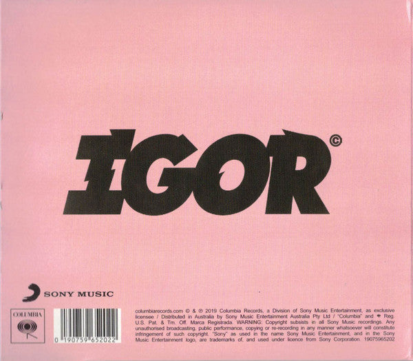 Tyler, The Creator : Igor (CD, Album)