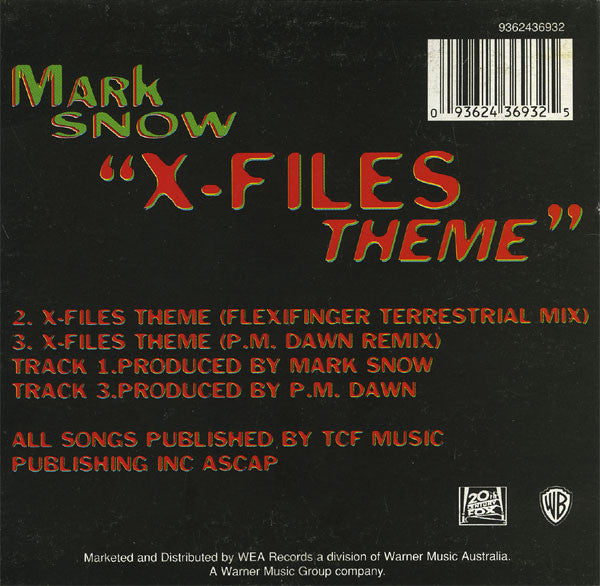 Mark Snow : X-Files Theme (CD, Maxi, Car)
