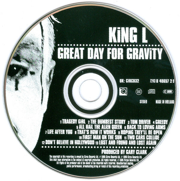 King L. : Great Day For Gravity (CD, Album)