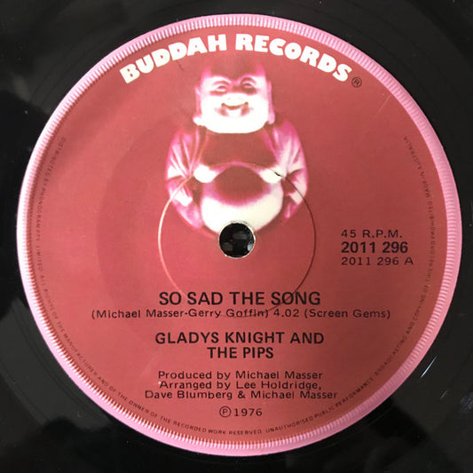 Gladys Knight And The Pips : So Sad The Song (7", Single)