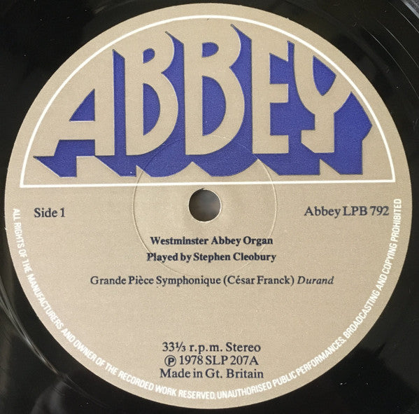 Stephen Cleobury : Westminster Abbey Organ (LP)