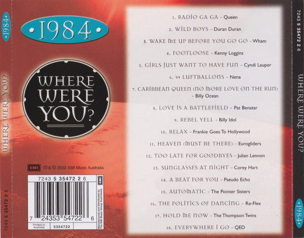Various : • 1984 • Where Were You? (CD, Comp)
