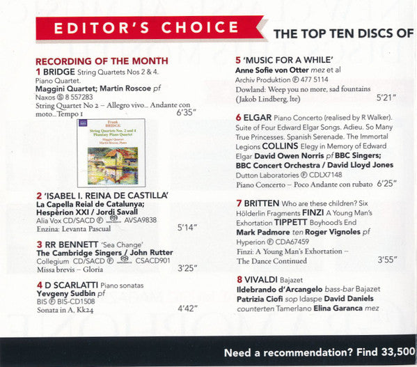 Various : Gramophone Editor's Choice: May 2005 (CD, Comp)