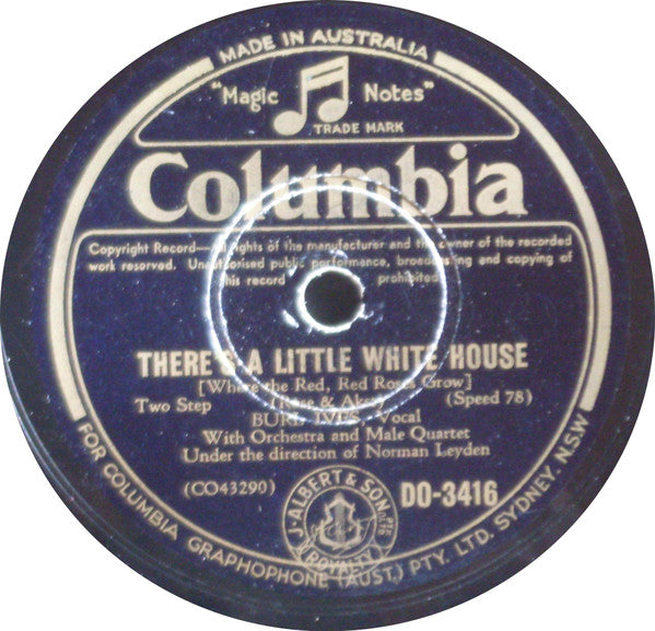 Burl Ives : The Little White Duck / There's A Little White House  (Shellac, 10")