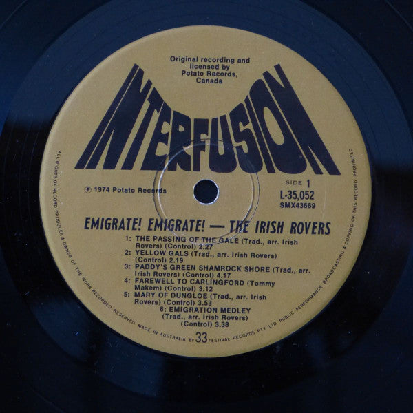 The Irish Rovers : Emigrate! Emigrate! (LP, Album)