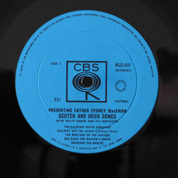 Father Sydney MacEwan : Scotch and Irish Songs (LP, Album, Mono, RE)