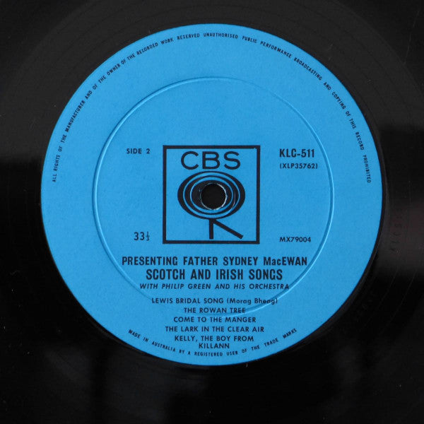 Father Sydney MacEwan : Scotch and Irish Songs (LP, Album, Mono, RE)