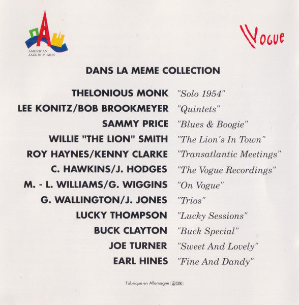 Willie "The Lion" Smith : The Lion's In Town (CD)