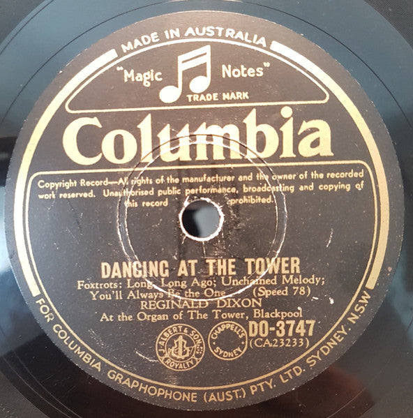Reginald Dixon : Dancing At The Tower (Shellac, 10")