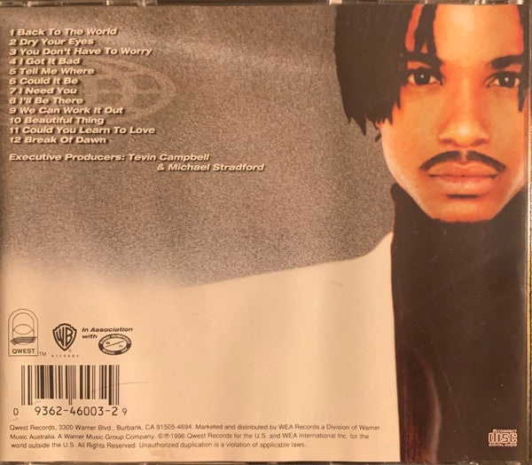 Tevin Campbell : Back To The World (CD, Album)