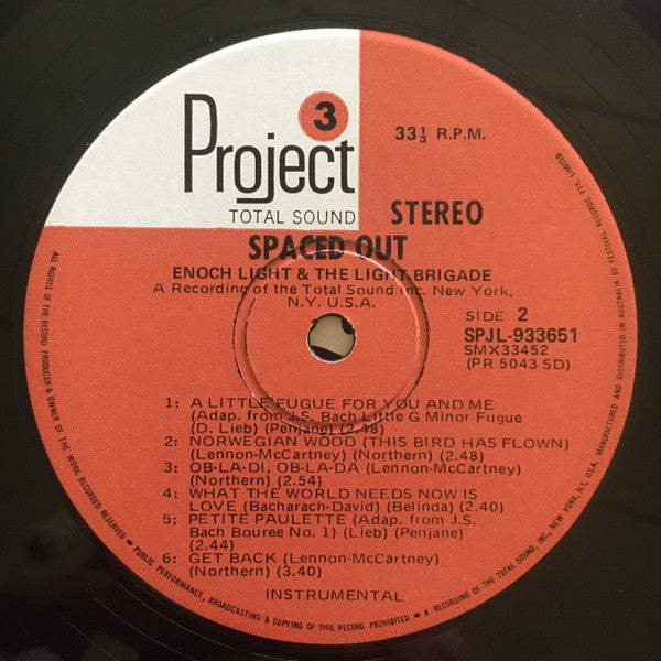 Enoch Light And The Light Brigade : Spaced Out (LP, Album)