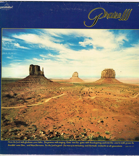 The Maranatha Singers : Praise III (LP, Album, San)