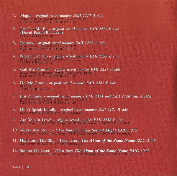 Pilot : A's, B's & Rarities (CD, Comp)