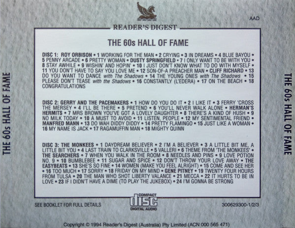 Various : The 60's Hall Of Fame (3xCD, Comp)