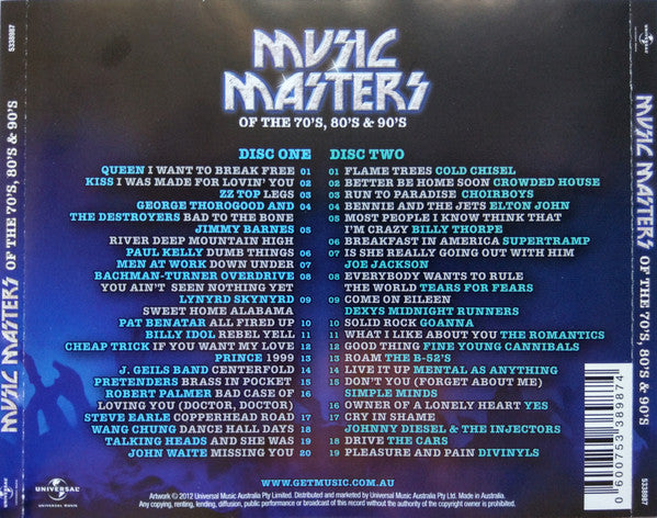 Various : Music Masters Of The 70's, 80's & 90's (2xCD, Comp)