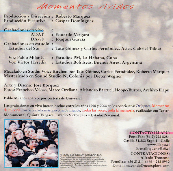 Illapu : Momentos Vividos (CD, Album)