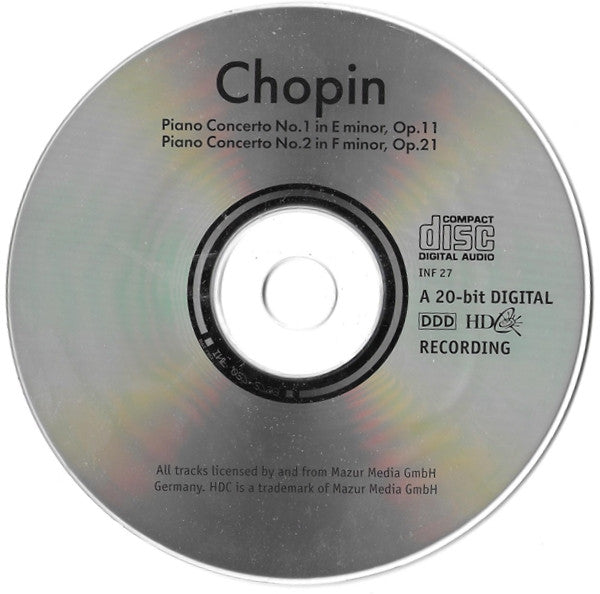 Chopin* : Piano Concerto No. 1 In E Minor, Op.11 / Piano Concerto No. 2 In F Minor, Op.21 (CD, Comp)