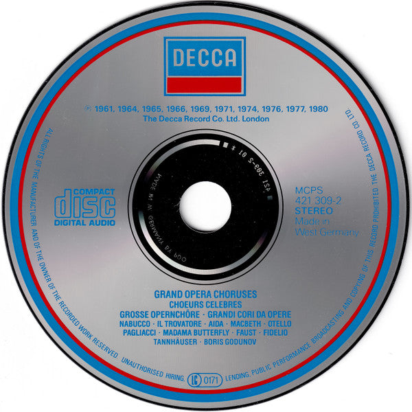 Various : Grand Opera Choruses (CD, Comp)