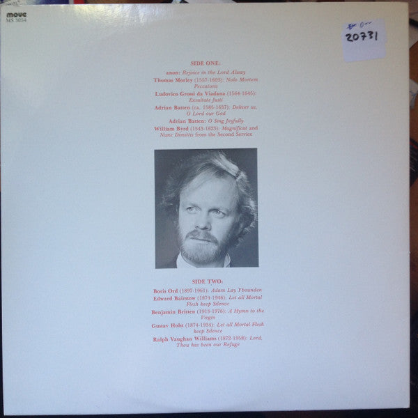 Choir Of Ormond College Directed By Douglas Lawrence : The Choir Of Ormond College Melbourne (LP, Album, Gat)