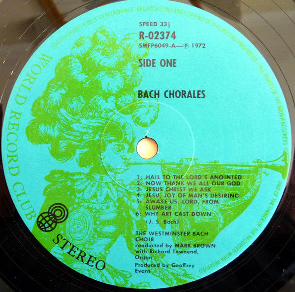 Johann Sebastian Bach : Chorales (LP, Album, Club, RE)