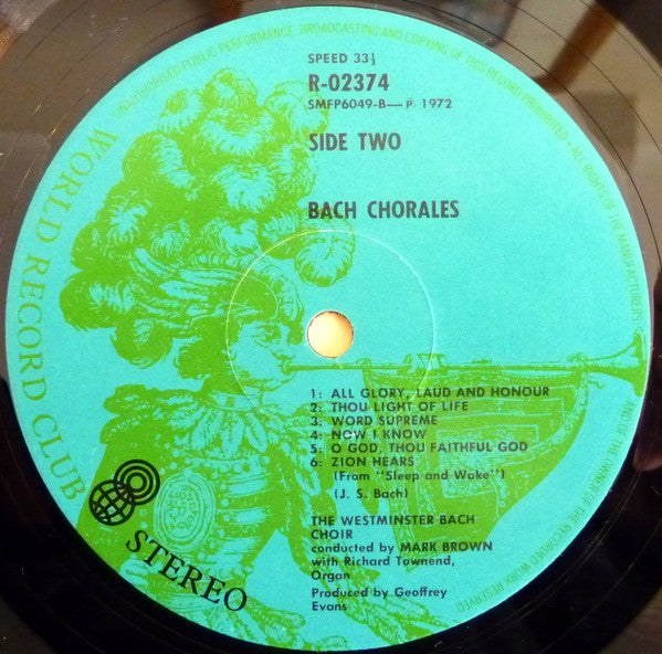 Johann Sebastian Bach : Chorales (LP, Album, Club, RE)