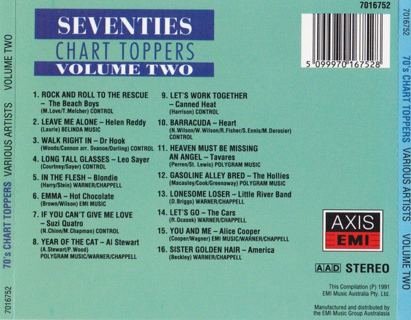Various : Seventies Chart Toppers (Volume Two) (CD, Comp)