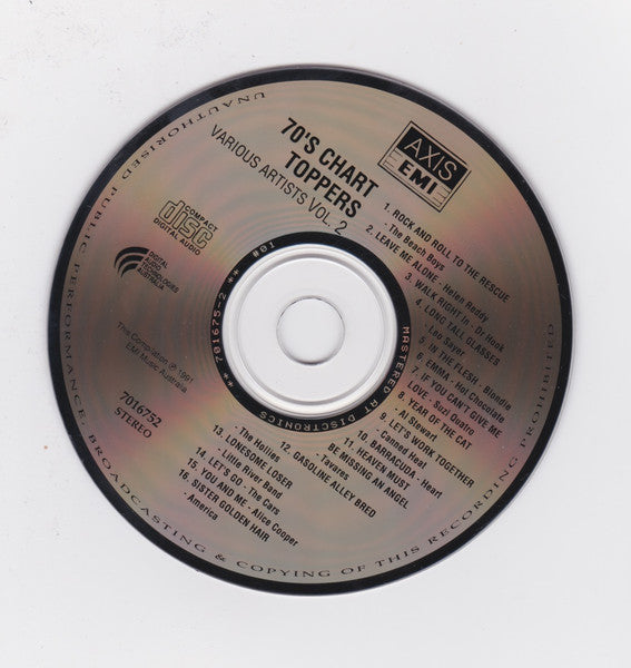Various : Seventies Chart Toppers (Volume Two) (CD, Comp)