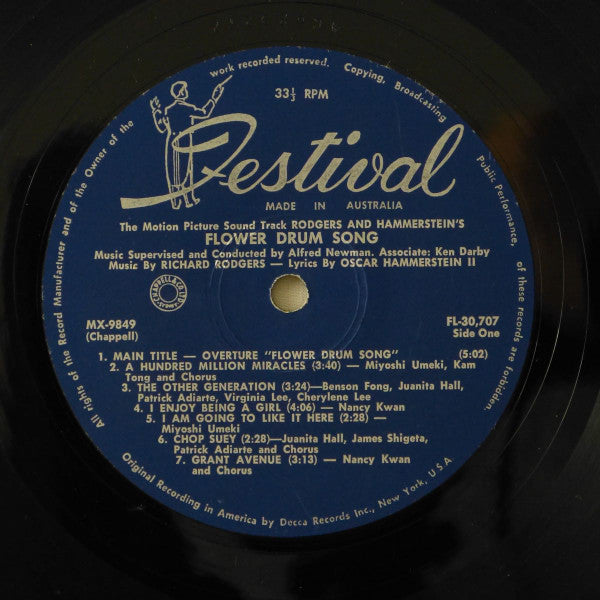 Various : The Motion Picture Sound Track - Rodgers & Hammerstein's Flower Drum Song (LP, Album, Mono)