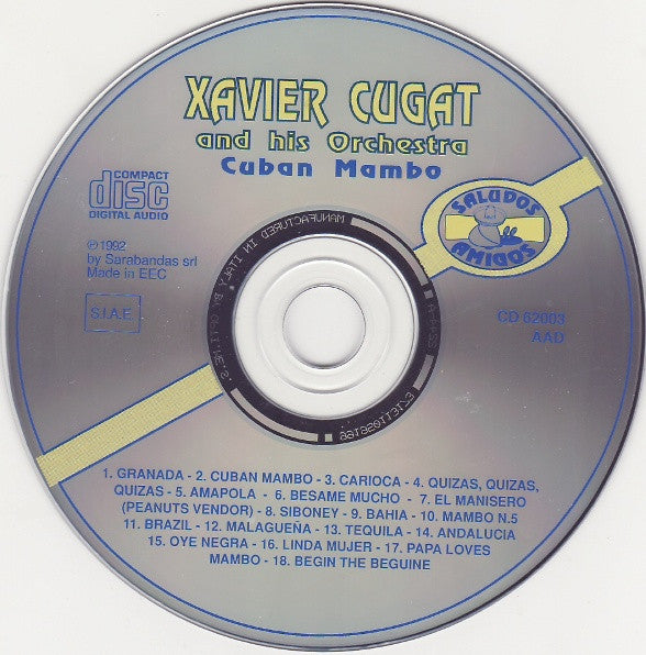 Xavier Cugat And His Orchestra : Cuban Mambo (CD, Comp)