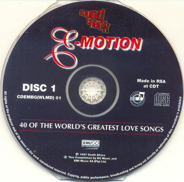 Various : Sound Check E-Motion: 40 Of The World's Greatest Love Songs (2xCD, Comp)