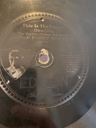 Jaudas' Society Orchestra : This Is The Time / Take A Chance (Edison Disc)