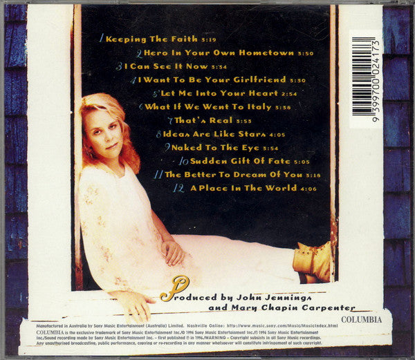 Mary Chapin Carpenter : A Place In The World (CD, Album)