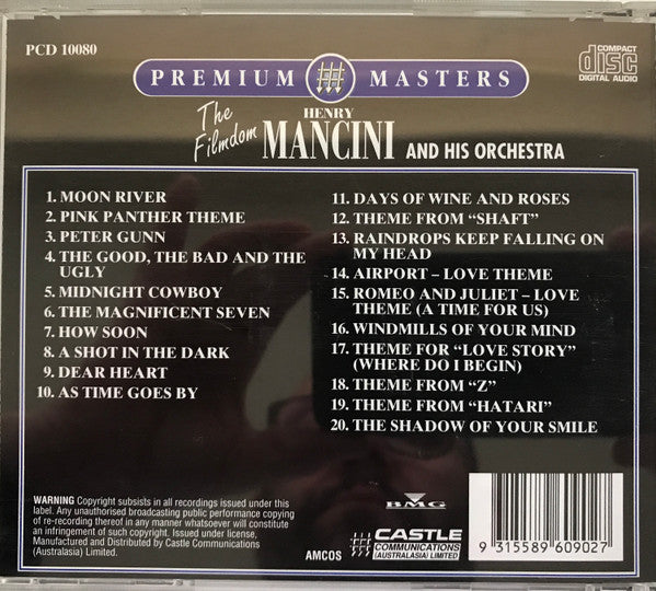 Henry Mancini And His Orchestra : The Filmdom (CD, Comp)