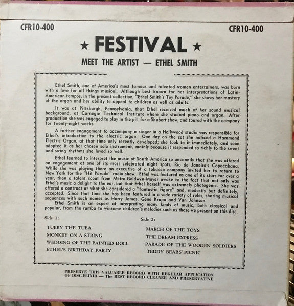 Ethel Smith : Ethel Smith's Toy Parade (10")