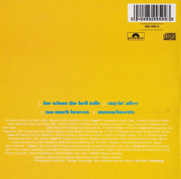 Bee Gees : For Whom The Bell Tolls (CD, Single, S/Edition, Car)