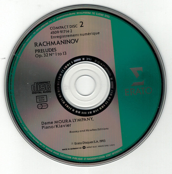 Rachmaninov*, Dame Moura Lympany : Rachmaninov Preludes (2xCD, Album)