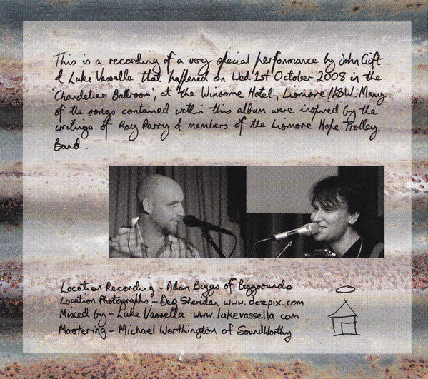 John Gift + Luke Vassella : The Big Tin Shed (CD, Album, Dig)