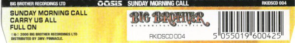 Oasis (2) : Sunday Morning Call (Minimax, Single)