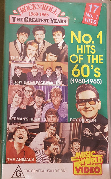 Various : No. 1 Hits Of The 60's (1960-1965) (VHS, Comp)