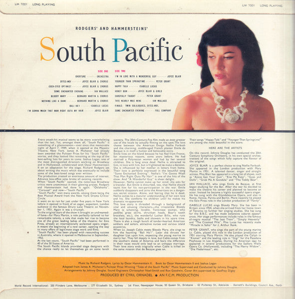 Various : South Pacific (LP, Album, Club, RE)
