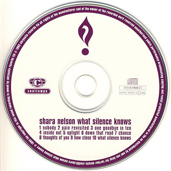 Shara Nelson : What Silence Knows (CD, Album)